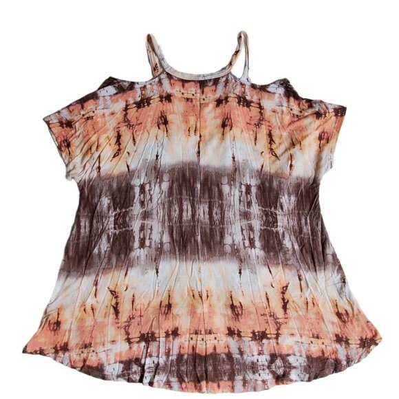 1.4.3. Story by Line Up Women's Short Sleeve Tye Dye Top Size M - Picture 2 of 10